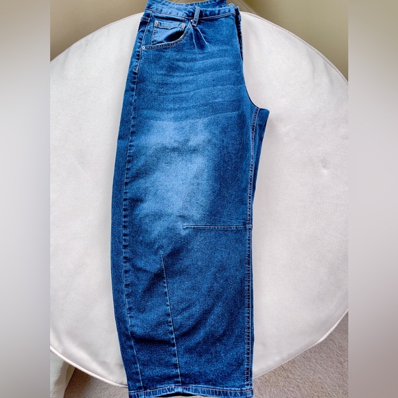 EUC Sidefeel Women’s Ankle Length Mid-Rise Baggy Barrel Jeans - Picture 4 of 10